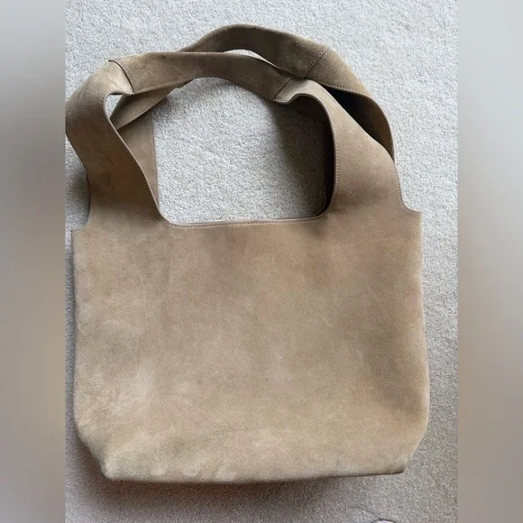 Veronica Beard suede sling bag in latte - Picture 4 of 9